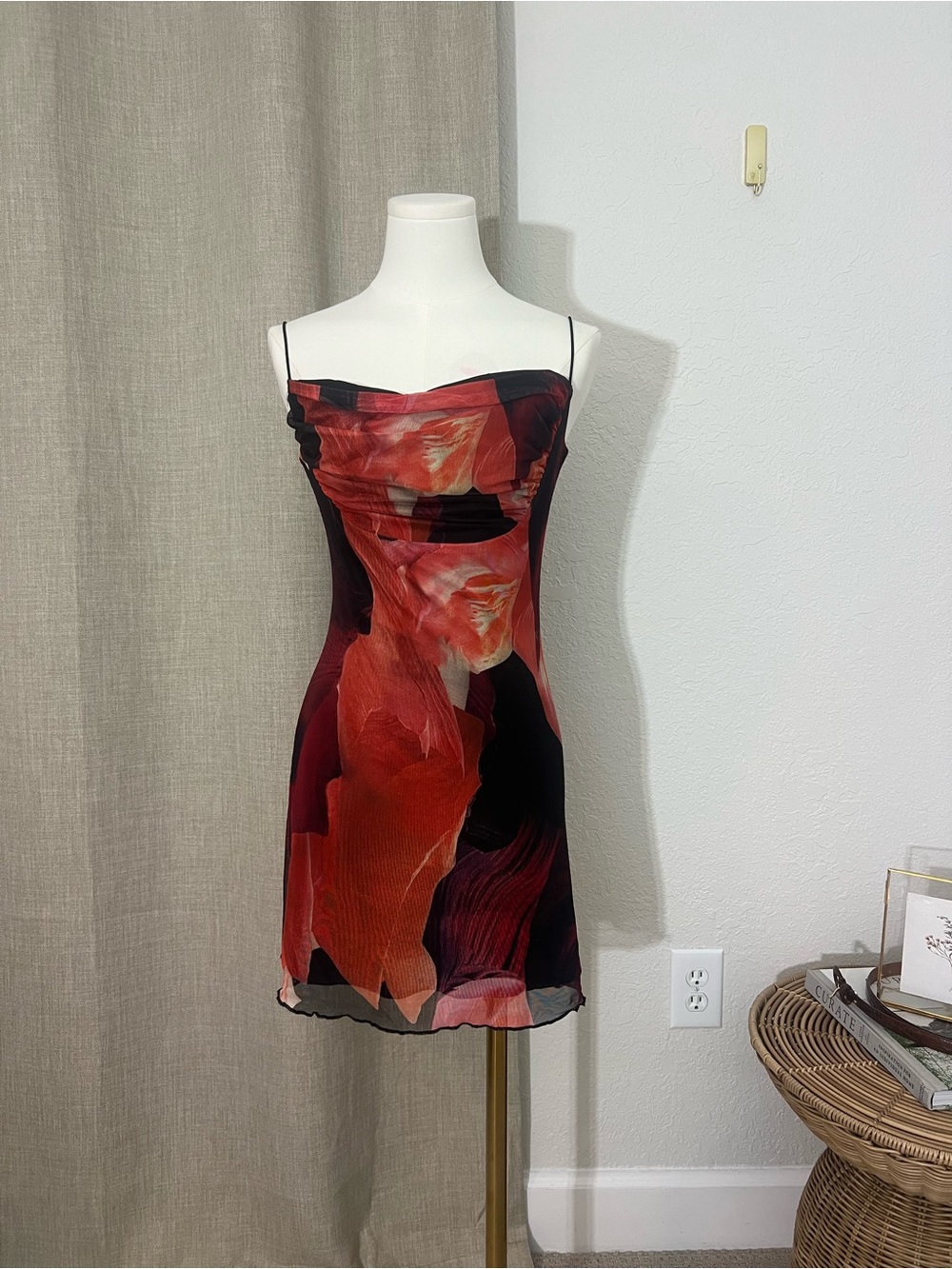 Princess Polly Sugar Mini Dress Black and Red Size 4 Y2K Indie Sleeze